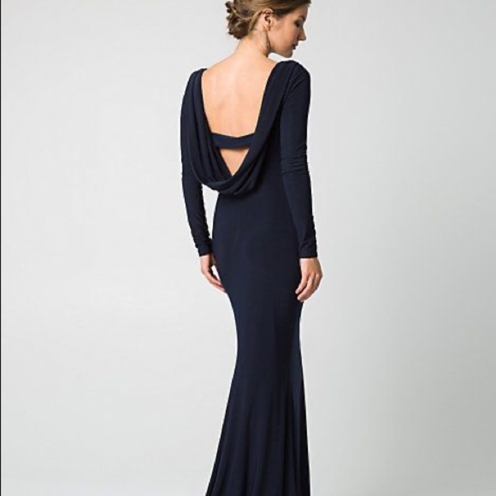 Le Chateau Navy Long Sleeve Dress